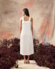 White Pleats Slip Dress White color