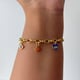 Evil Eye Pre-Made Charm Bracelet Gold color