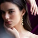 Pakeezah Kundan Drops White/Gold/Red color