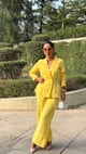 Boss Babe Co-Ord Set Yellow color