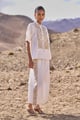 Gara Stitch Tuxedo Pant Ivory Ivory color