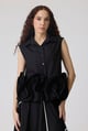Oliana Sleeveless Shirt Black color