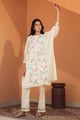 Gulnaar Kaftan Set Ivory/Pink color