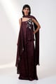 Edith - Scarf Jumpsuit Brown color