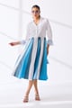 Nerissa Dress White White,Blue,Petrol color