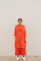 Burnt Bandhani Tunic with Pants Orange color
