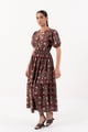 Poppy Dress Brown color