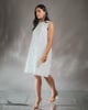 Ivory A-Line Knee-Length Dress with 3D Floral Applique - Darling Girl - Image 1