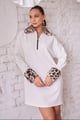 Savanah Leopard Dress White color