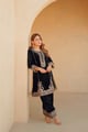 Ayat - Short Kurta with Salwar Black color