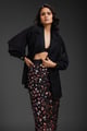 Blazer with Organza Skirt Black color