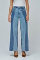 Faith Push in Wide Jeans Blue color