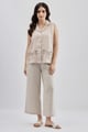 Beige Emb Cutwork Top Beige color