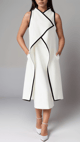 Noir Edge Dress White color