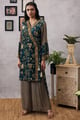 Mehr Embroidered Kurta Set Green color