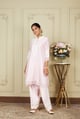 Ruzena - Princess-Cut Short Kurta with Salwar and Dupatta Pearl Blush color