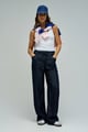 Medium Wash Wide-Leg Drawstring Denim Trousers - SALSA JEANS - Image 1