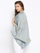 Brocade Floral Patterned Ice Blue Shrug Blue color
