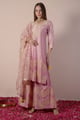 Rose Pink Embroidered Kurta Set Pink color