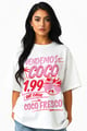 Coco Fresco Oversized T-Shirt White color