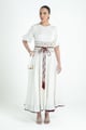Swan Dress Long Gcc Ivory color