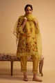 Farida - Yellow Print Suit Yellow color