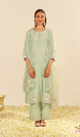 Sereen - A-Line Kurta with Palazzo Mint Green color