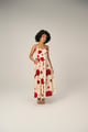 Scarlet Muse Padded Dress Cream/Red color