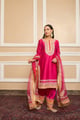 Afsaana - Short Kurta with Salwar and Dupatta Hot Pink color