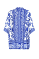 Ceramic Print Top White/Blue color