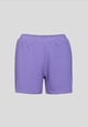 Soft Lavender Terry Lounge Shorts Lavender color
