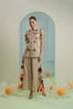 Too Sweet Top Long Beige Floral color