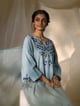 Somali Kaftan Light Blue color