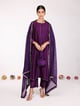 Chand Embroidered Kurta Set Purple color