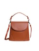 Vienna Ladies Leather Structured Bucket Bag Tan Tan color