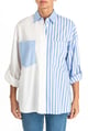 Mixed Stripe Shirt White/Light blue color