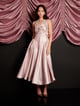 Muse Taffeta Midi Dress Pink color