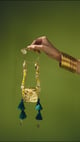 Saheli -Handbag Gold/Green color