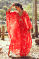 Hazel Kaftan Red color