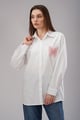 White Shirt with Pink Butterfly White color