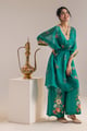 Aarani Embellished Pant Set with a Cape Green color