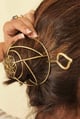 Flower Spiral Hair Bun Gold color