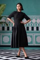 The Seoul Midi Dress Black color