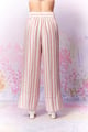 Peony Ribbons Trousers Pink Stip color