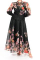 Dusk Lily Skirt Co-Ord Set Black color