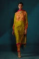 Crepe Kurta Sets Green color
