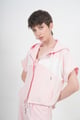 Rose Hoodie Overshirt Blush Pink color