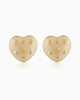 Amour Heart Enamel Studs White White/Gold color