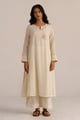 Off-White Hand Embroidered Co-Ord Set Off White color