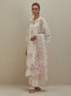 Off White Chanderi Dupatta Block Print - Upavita - Image 1